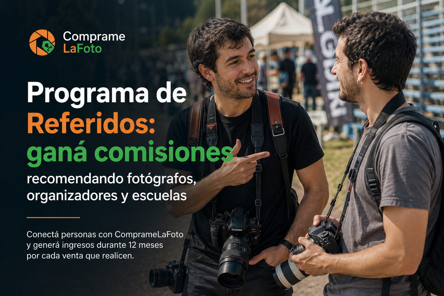 Programa de Referidos de ComprameLaFoto: ganá comisiones recomendando fotógrafos, organizadores y escuelas