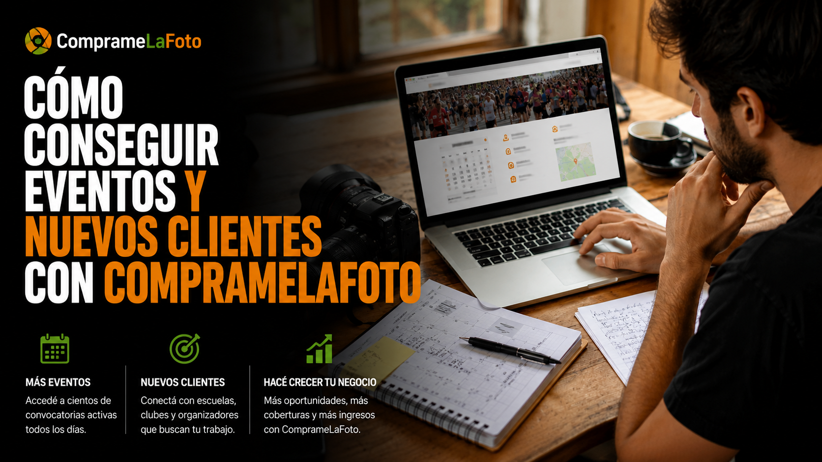Cómo conseguir eventos y nuevos clientes como fotógrafo usando ComprameLaFoto