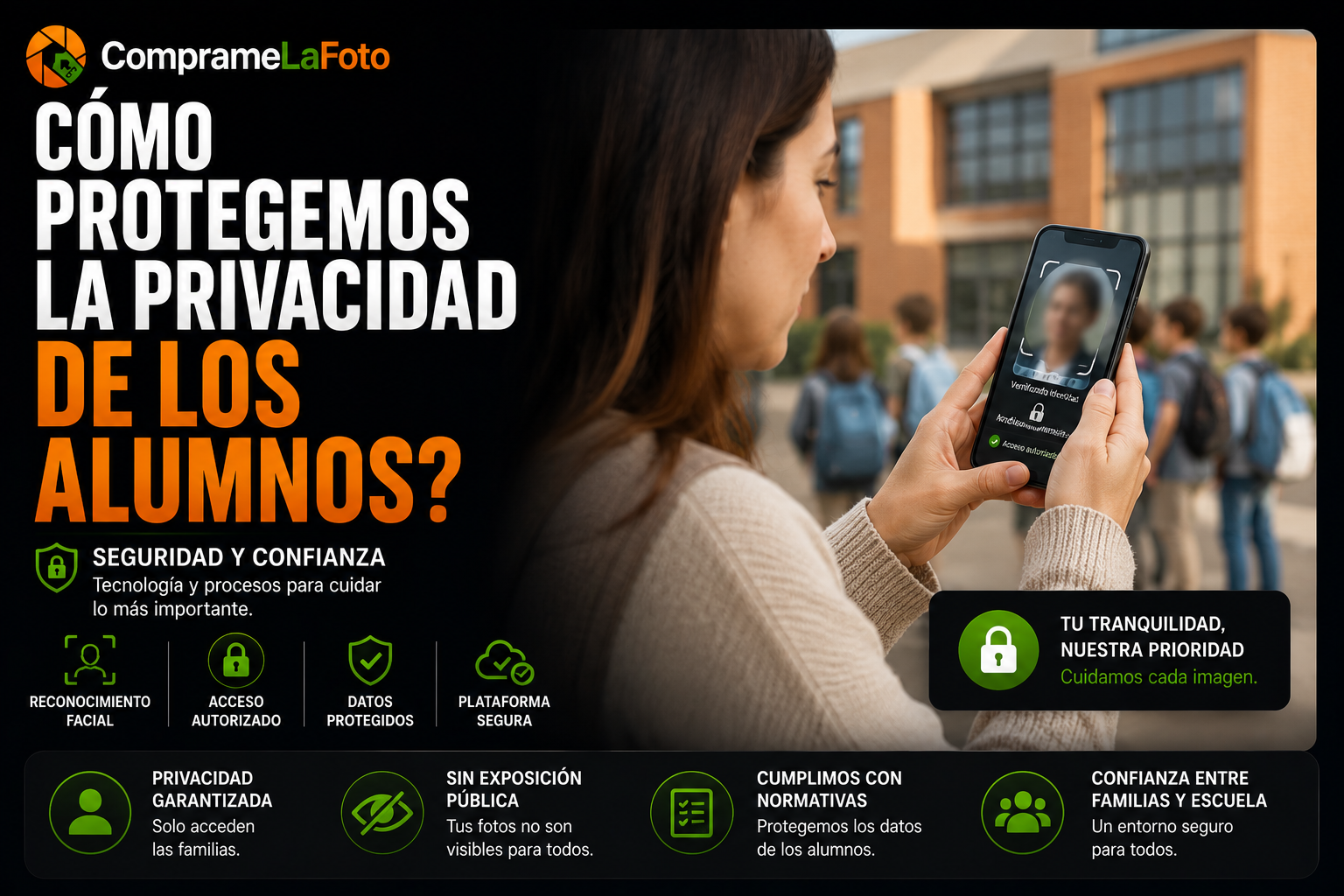 Cómo protegemos la privacidad de los alumnos con la función "Ocultar galería hasta selfie"