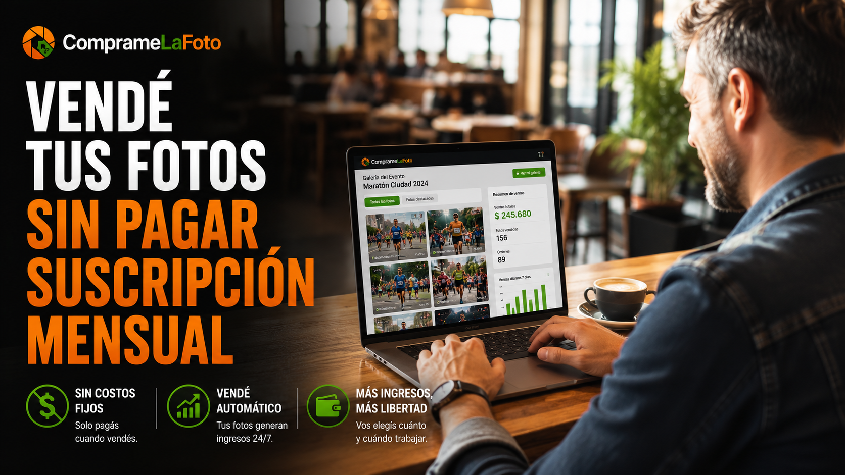 Vendé tus fotos sin pagar suscripción mensual